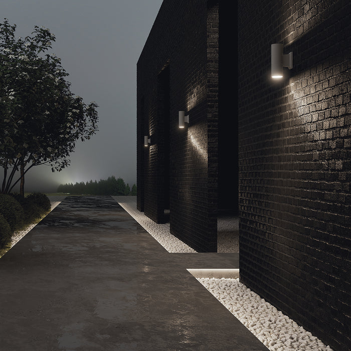 Maytoni Outdoor - Wandlamp Bowery - Grijs - Ø6,4