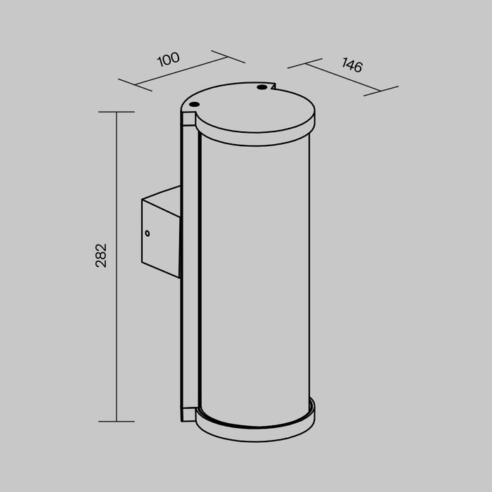 Maytoni Outdoor - Wandlamp Conf - Grafiet