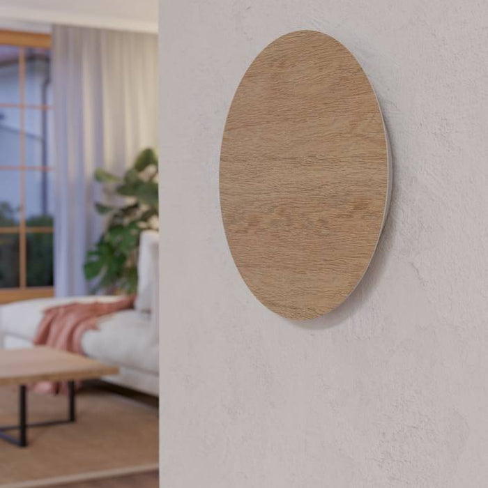 EGLO Alamilo Wandlamp - LED - Ø 22 cm - Bruin - Hout