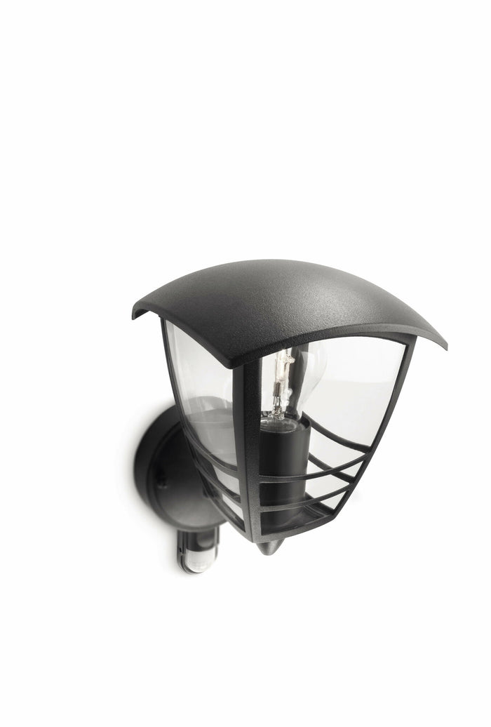 Philips Creek buitenwandlamp - met sensor - zwart