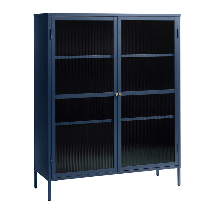 by fonQ Opal Vitrinekast - H 140 cm - Navy