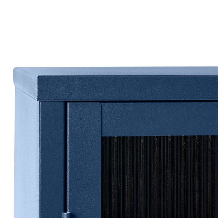 by fonQ Opal Vitrinekast - H 140 cm - Navy