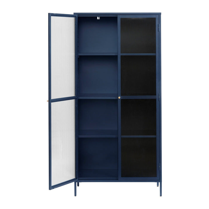 by fonQ Opal Vitrinekast - H 190 cm - Navy