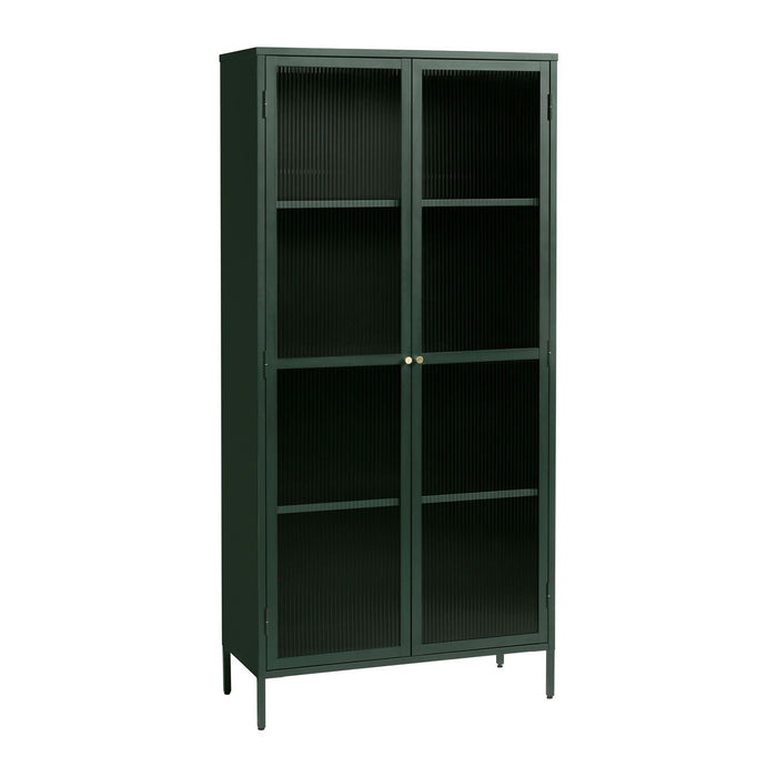 by fonQ Opal Vitrinekast - H 190 cm - Olijfgroen