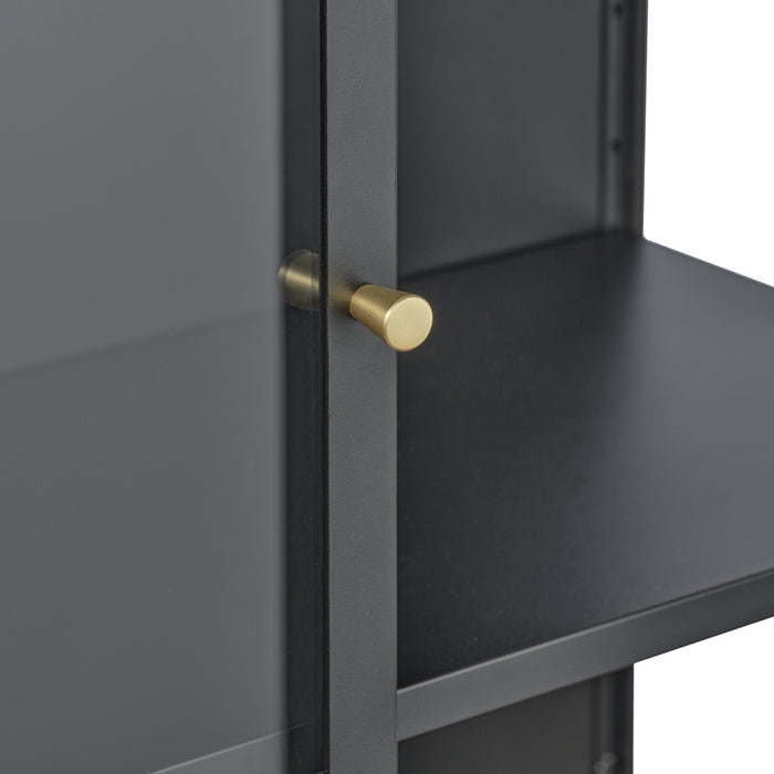 by fonQ Fort Vitrinekast - H 160 cm - Zwart