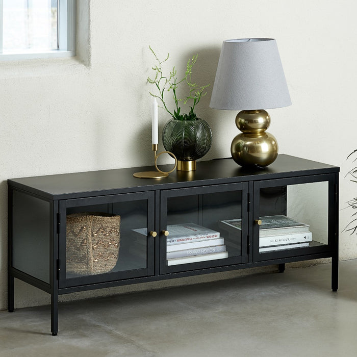 by fonQ Fort Tv-meubel - B 132 cm - Zwart