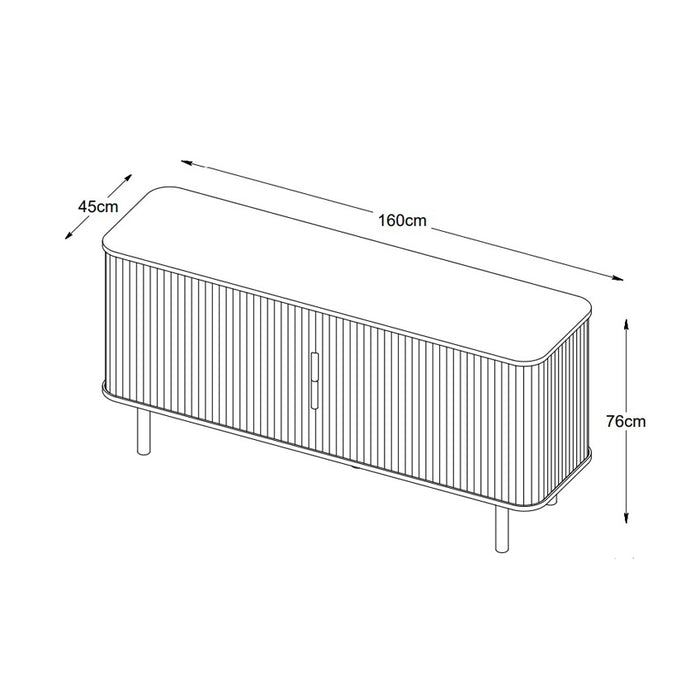 by fonQ Splinted Dressoir - Smoked Eiken