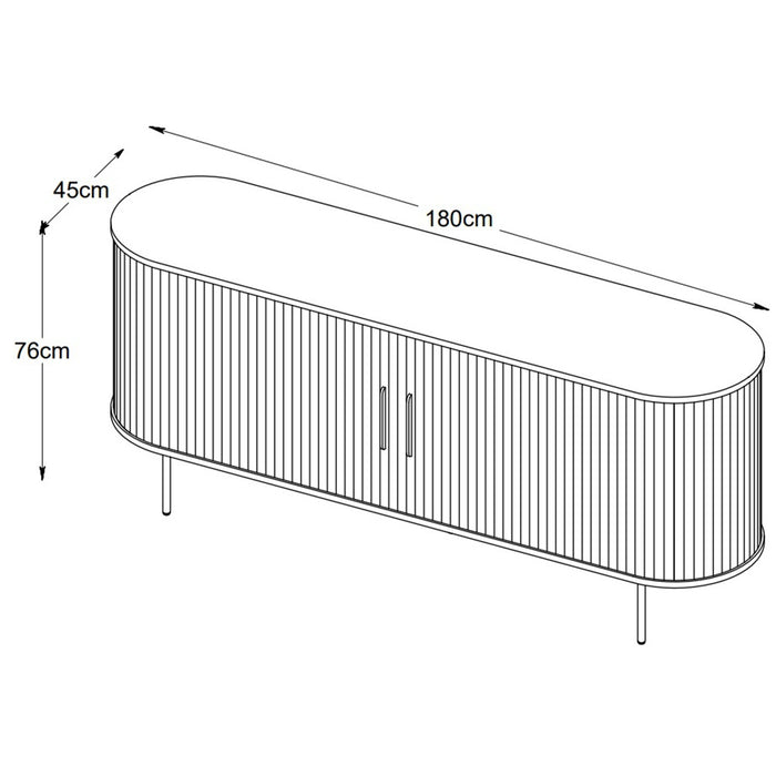 by fonQ Alon Dressoir - B 180 cm - Naturel Eiken