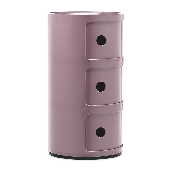 Kartell Componibili Kast Ø 32 cm - 3 Modules - Mauve