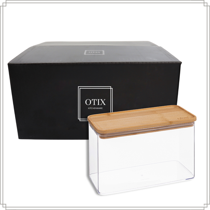 OTIX Cracker Bewaardoos Transparant Knackebrod Vershouddoos Bamboe