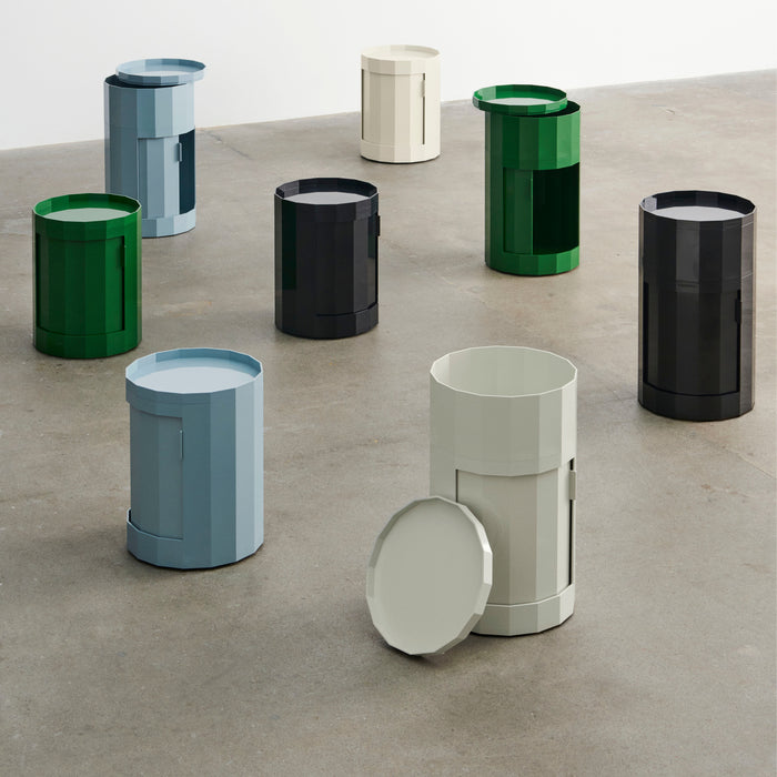 HAY Facet Bijzettafel met Opbergvak - High - Misty Blue