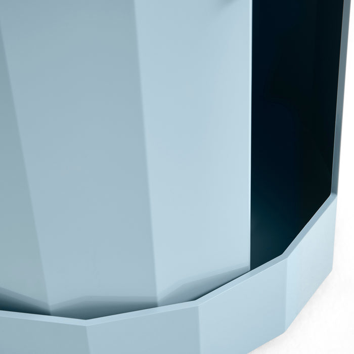 HAY Facet Bijzettafel met Opbergvak - High - Misty Blue