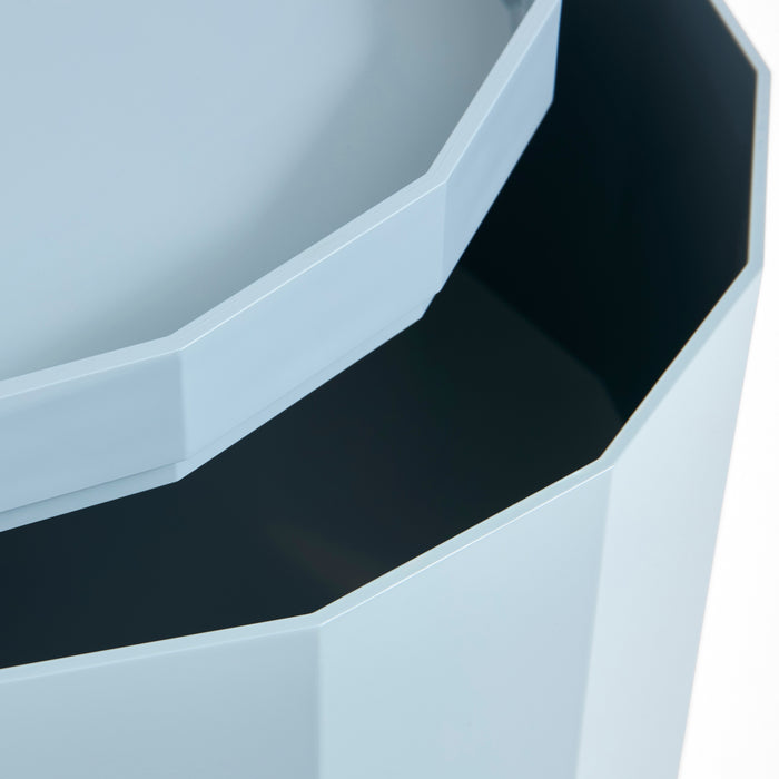 HAY Facet Bijzettafel met Opbergvak - High - Misty Blue