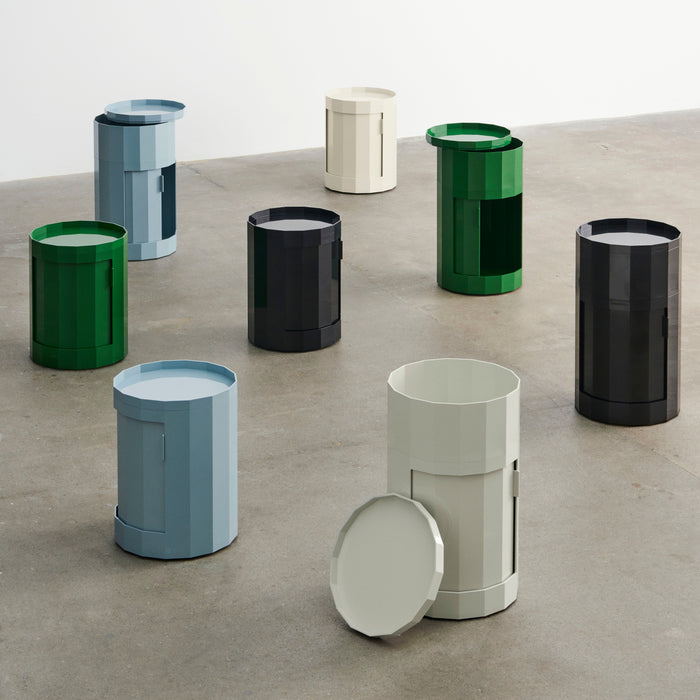 HAY Facet Bijzettafel met Opbergvak - High - Misty Grey