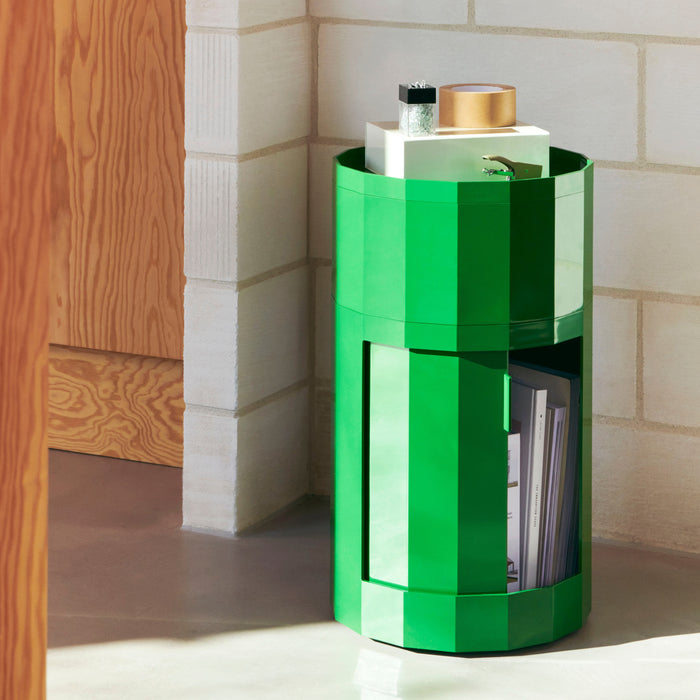 HAY Facet Bijzettafel met Opbergvak - High - Spinach Green