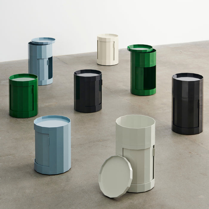 HAY Facet Bijzettafel met Opbergvak - Low - Antraciet