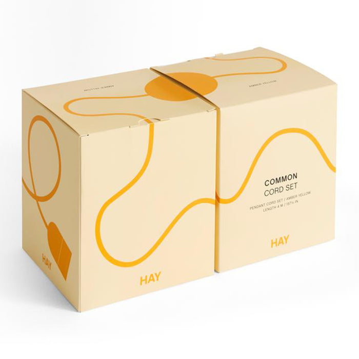 HAY Common Snoerpendel met Stekker - Amber Yellow