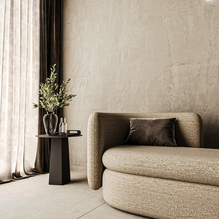 Gorillz Charm Ronde Bijzettafel - 50x50 cm - Metaal Tafeltje -Zwart