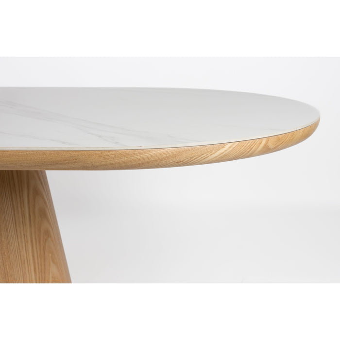 Housecraft Living Almira Eettafel Ovaal 200 cm Hout Wit| Bruin