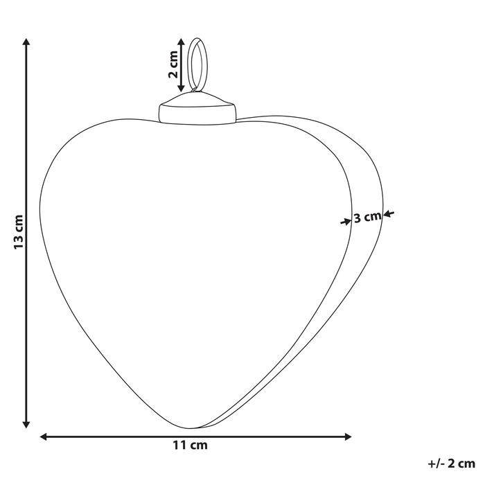 Beliani - FERIABLE - Kerstballen set van 4 - Grijs - Glas