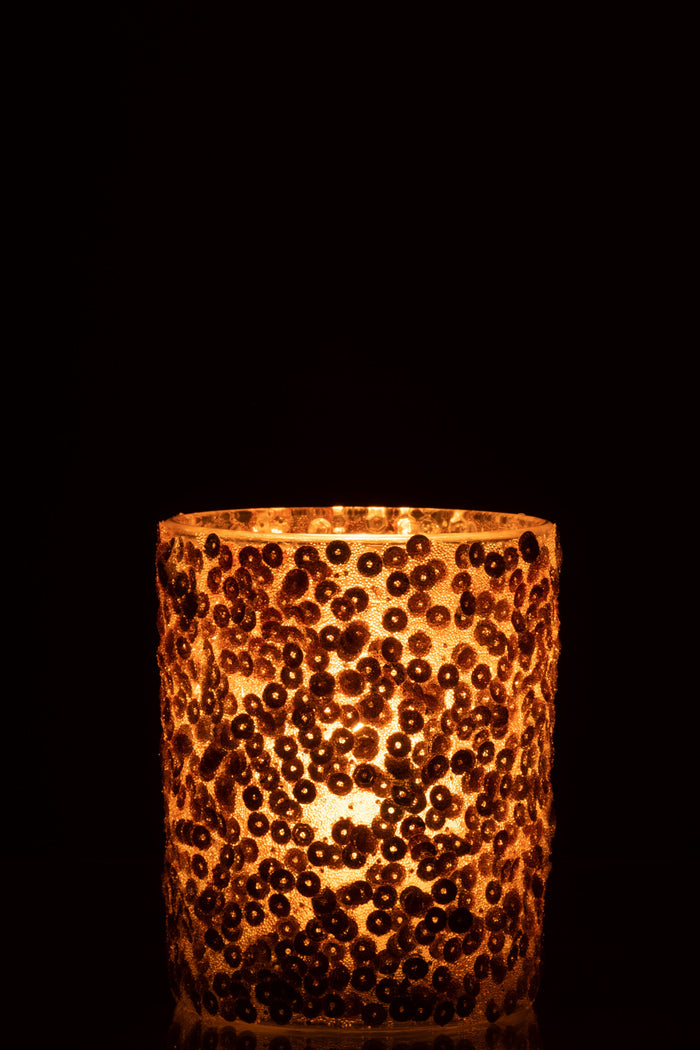 J-Line kerstbal - glas - mat|blinkend paars - doos van 8