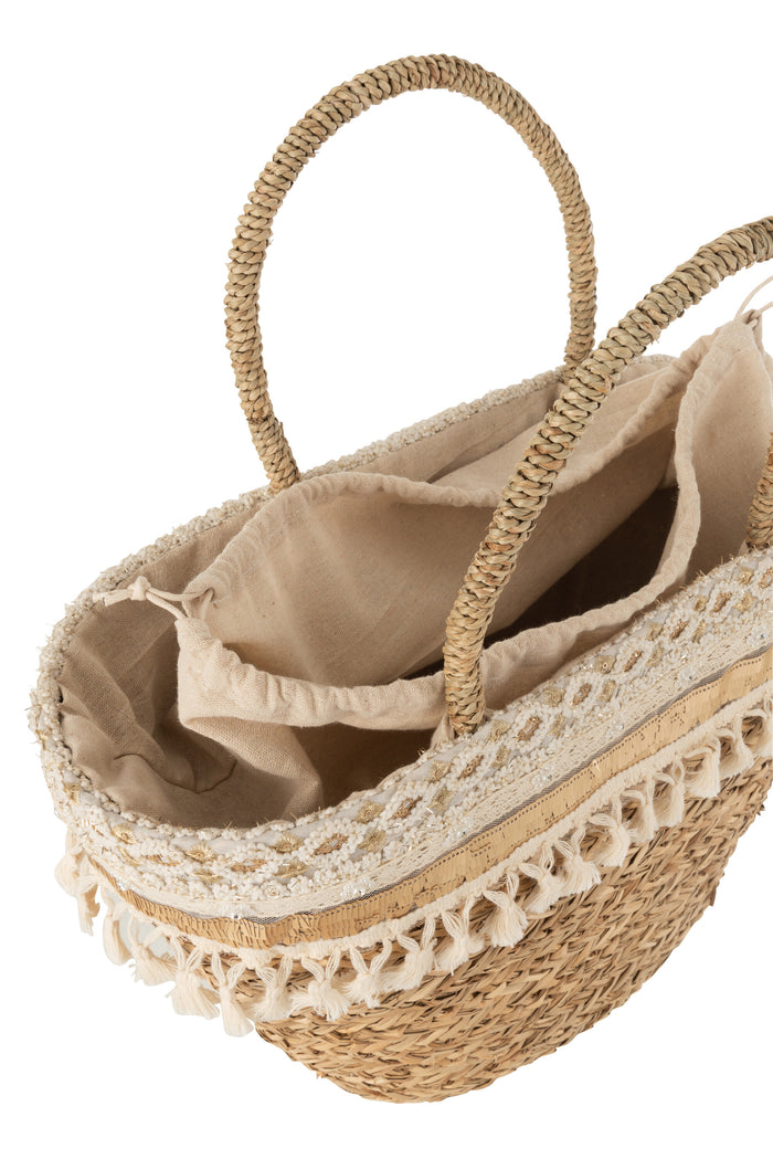 J-Line kerstbal - glas - mat|blinkend paars - doos van 8