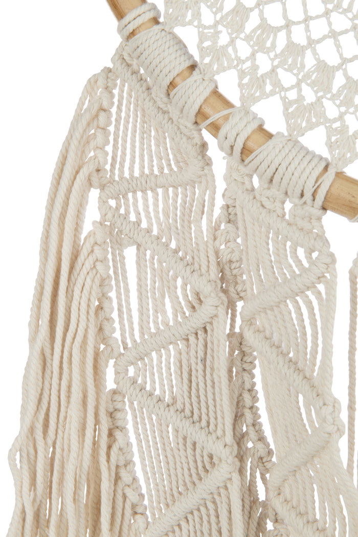 J-Line hanger Krans Met Woorden - gedroogde bloemen - naturel - 4 stuks