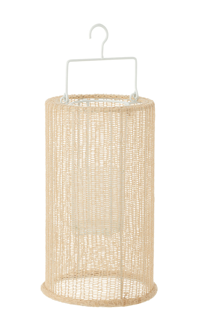 J-Line kerstbal Lijnen Pailletten - glas - bruin - doos van 6