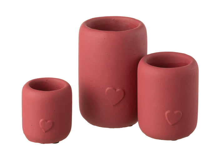 J-Line kerstbal Motief Roos Pailletten - glas - lichtroze - large - doos van 4