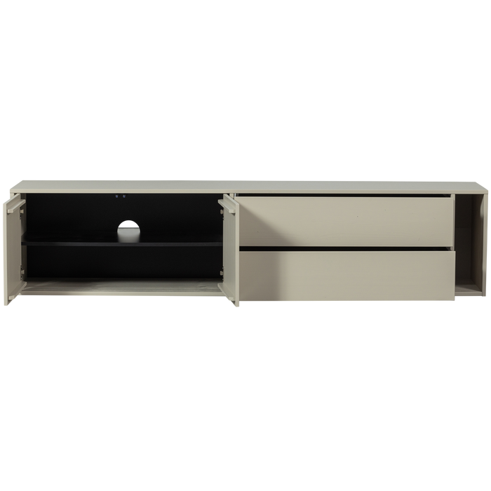 vtwonen Settle Down TV-meubel - Grenenhout - Dust - 45x200x44