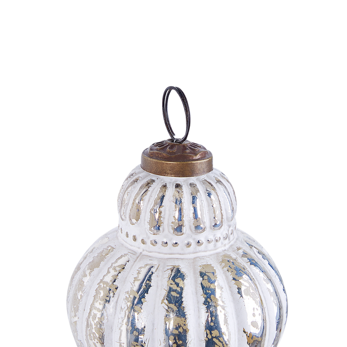 Beliani - CREMEUX - Kerstballen set van 6 - Zilver - Glas