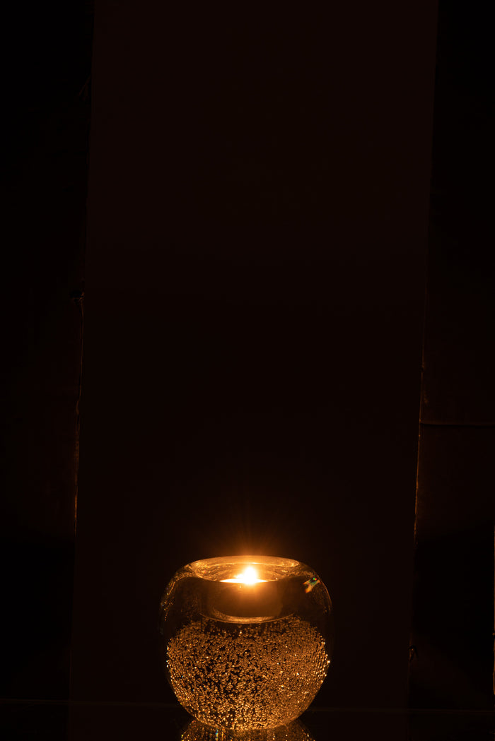 J-Line theelichthouder Presse-Papier - transparant - glas