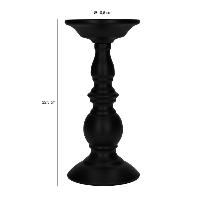 QUVIO Kandelaar - 21 cm - Metaal - Zwart