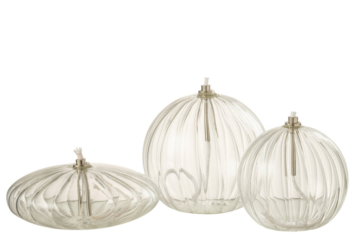 J-Line windlicht Eva Ringen - aluminium - goud - large