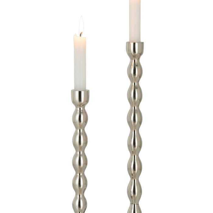 J-Line kandelaar Bollen Glanzend - aluminium - zilver - large