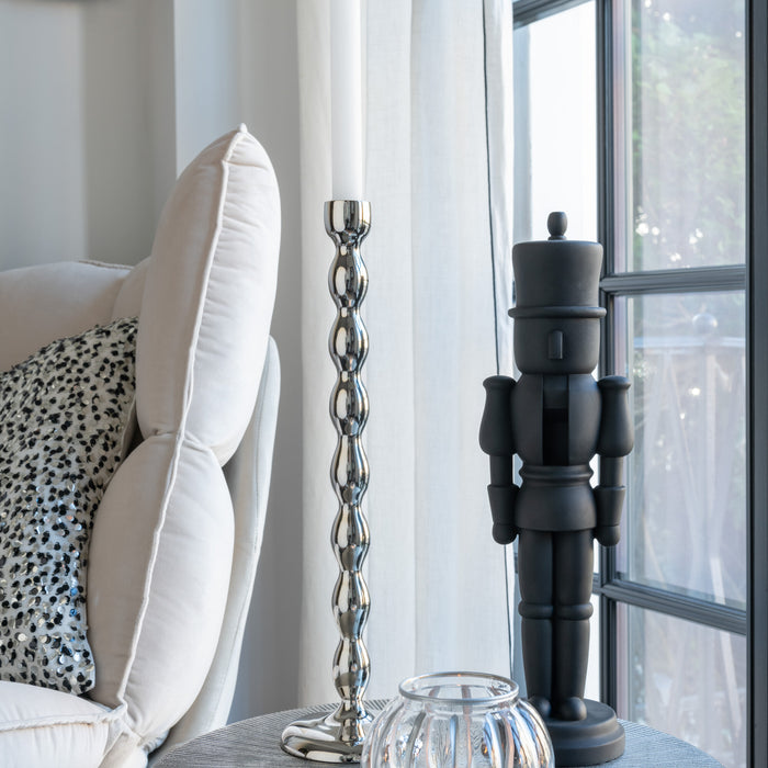 J-Line kandelaar Bollen Glanzend - aluminium - zilver - large