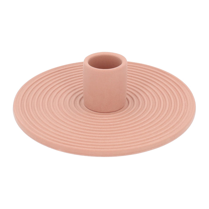 QUVIO Kaarsenstandaard rond - Keramiek - Terra Cotta