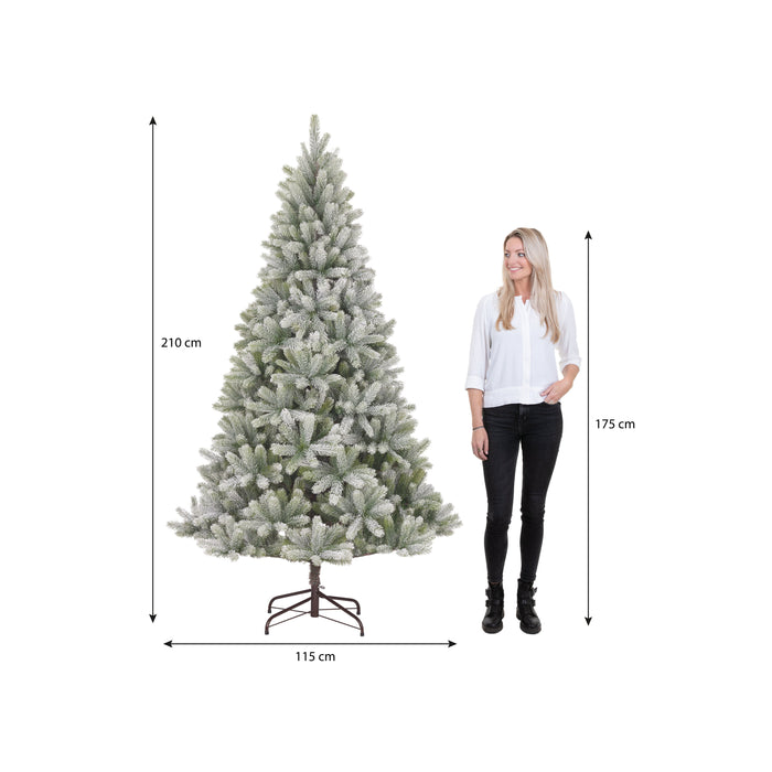 Black Box Trees Nagoya Kunstkerstboom - H210 x Ø115 cm - Groen Frosted