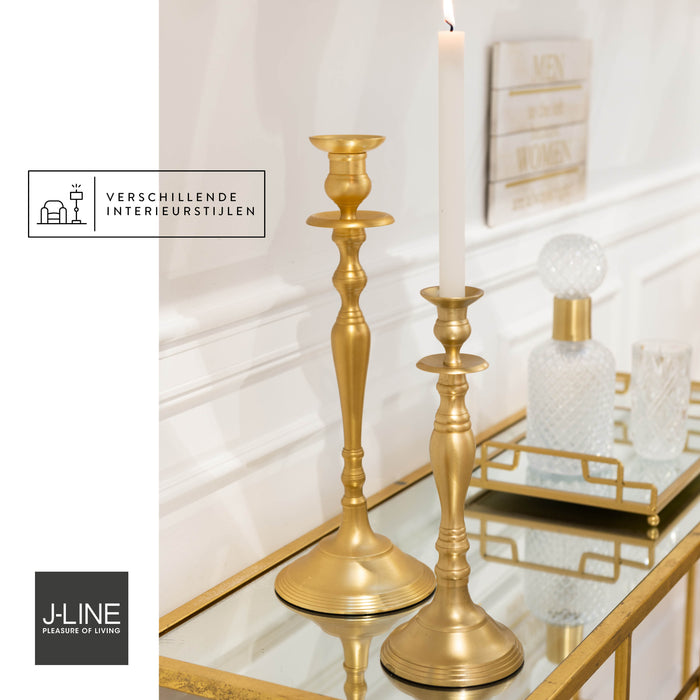 J-Line kandelaar Klassiek Design – aluminium – goud - small
