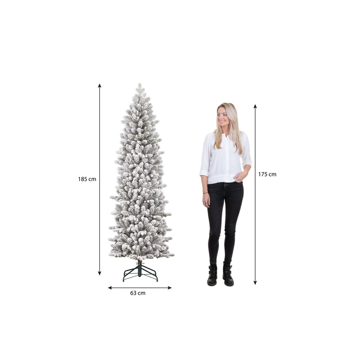 Black Box Trees Harma Kunstkerstboom - H185 x Ø63 cm - Groen Frosted