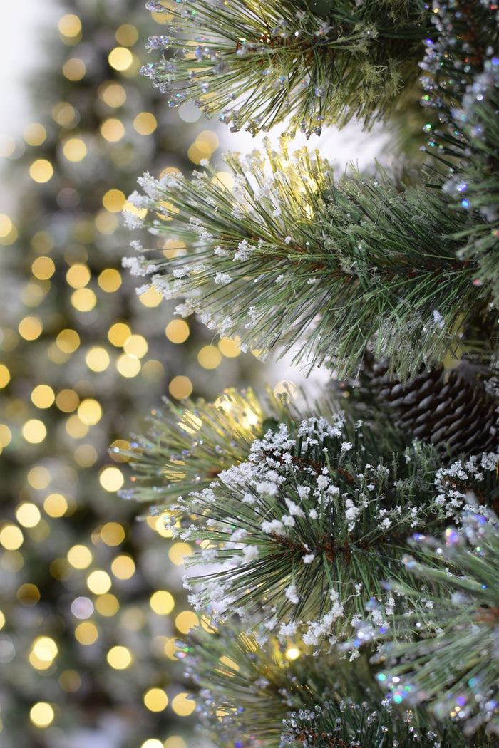 Glittery Bristle kunstkerstboom - 152 cm - groen - Ø 81 cm - 398 tips