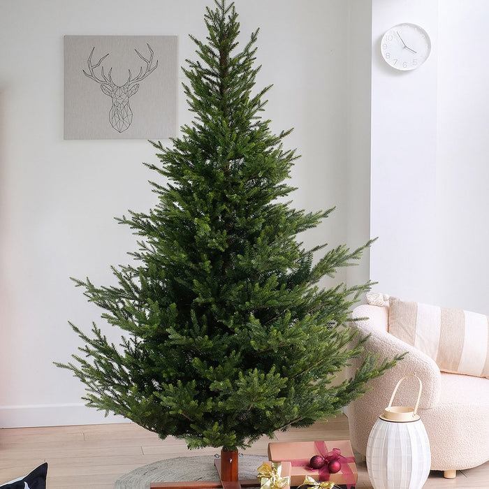 Sami Mountain Spruce Wood kunstkerstboom - 213 cm - Donkergroen - Ø142