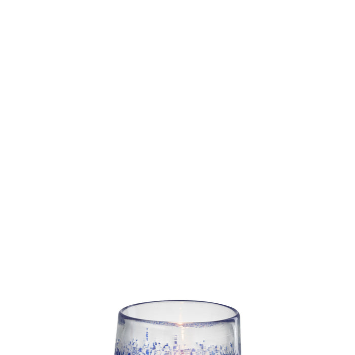 J-Line windlicht - glas - blauw