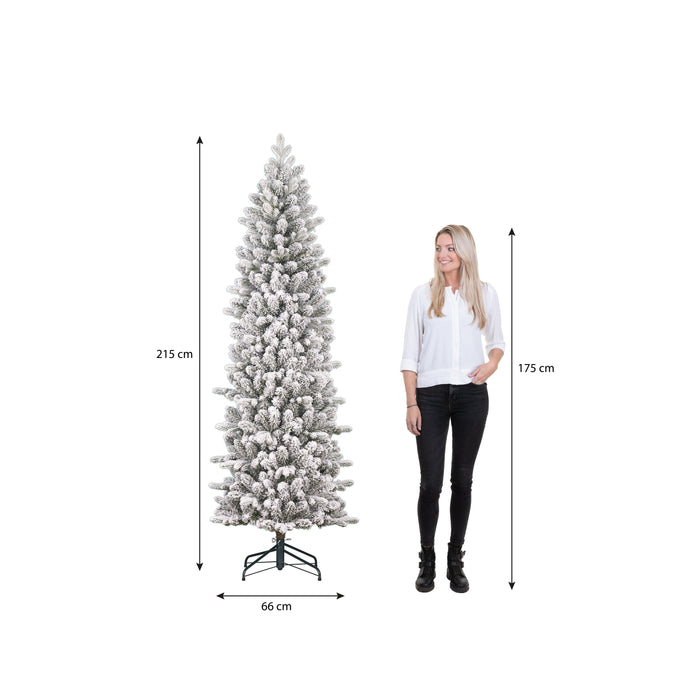 Black Box Trees Harma Kunstkerstboom - H215 x Ø66 cm - Groen Frosted