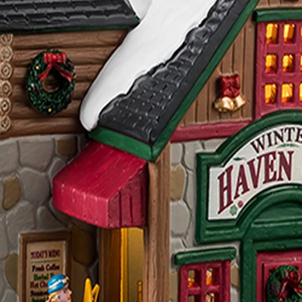 Lemax - 'Winter's Haven Cafe' - Verlicht gebouw