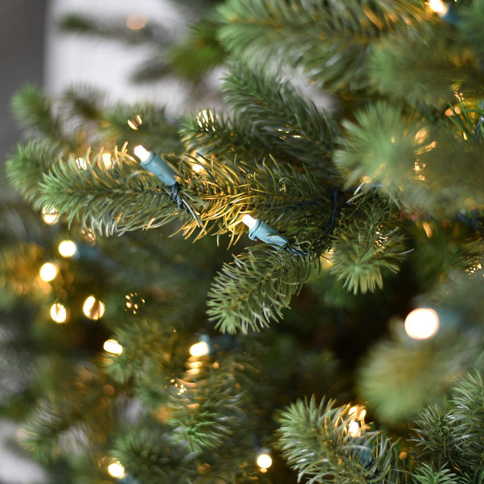 Kentucky Deluxe verlichte kunstkerstboom - 228 cm - Donkergroen - Ø145