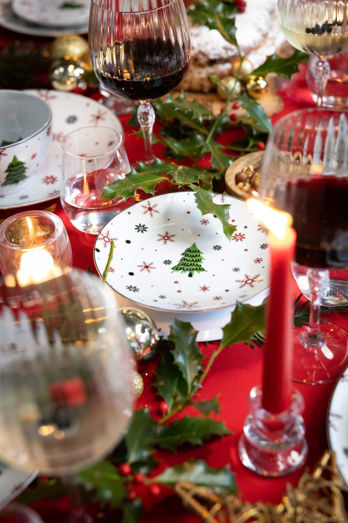Studio Tavola Kerstservies - Porselein - Rood - 18-delig | 6 personen