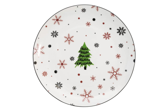 Studio Tavola Kerstservies - Porselein - Rood - 18-delig | 6 personen