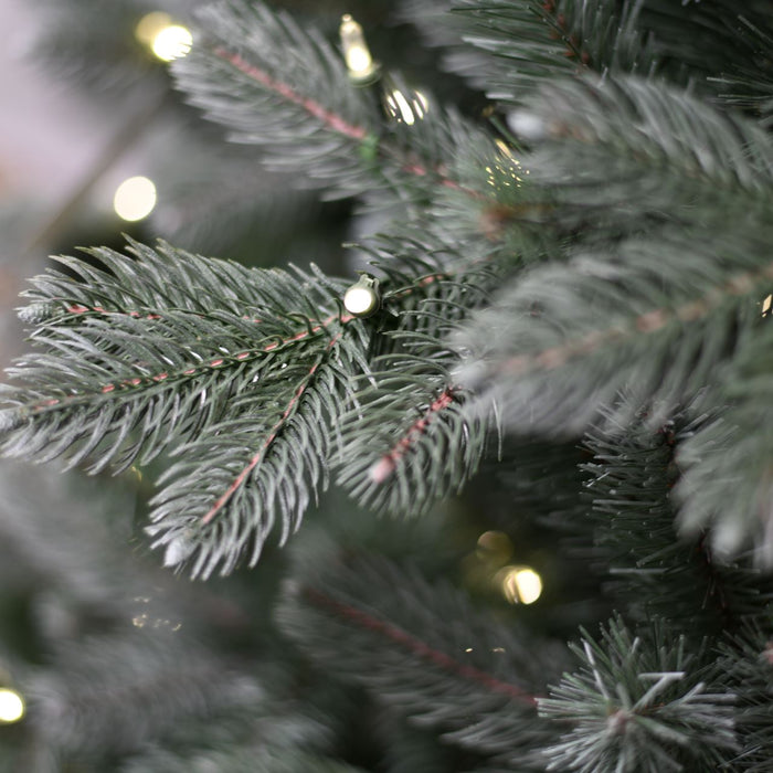 Poly Frosted Colorado Hinged verlichte kunstkerstboom - 213 cm -