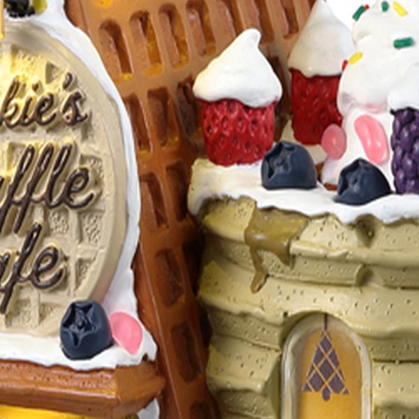 Lemax - 'Cookie's Waffle Café' - Verlicht gebouw - Exclusief adapter